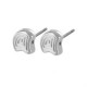 Cymbal ™ DQ metal Earpin Polykarpos for Ginko beads - Antique silver